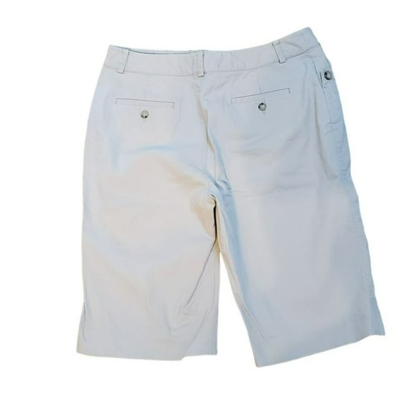 Lauren Ralph Lauren Cream Women's Long Flat Front Shorts Size 12 - Picture 2 of 3